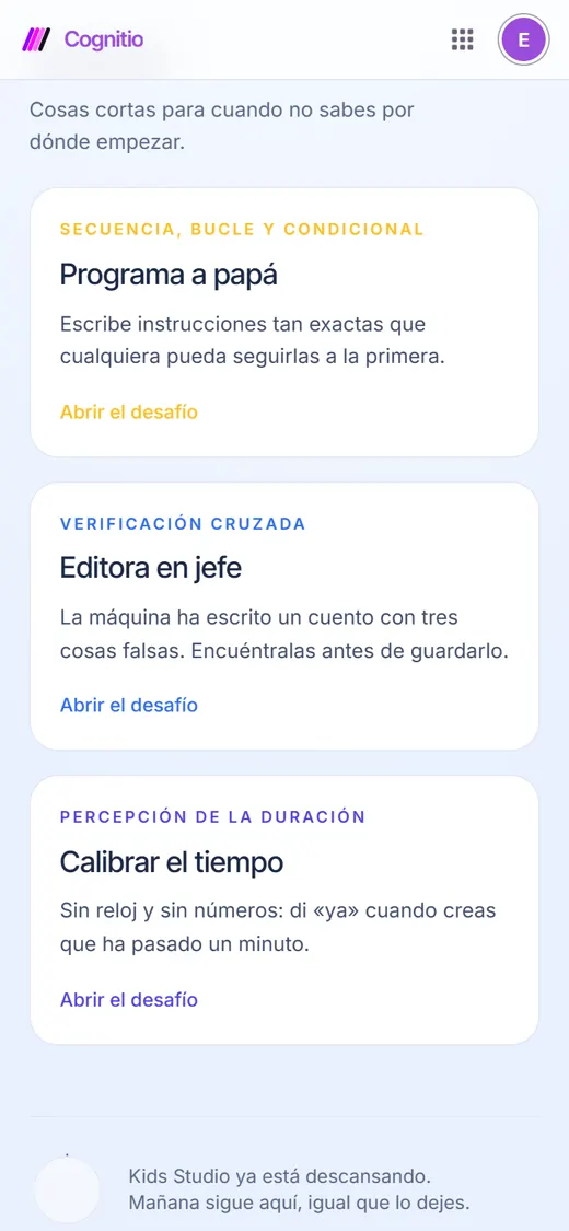 Cognitio's studio and its challenges