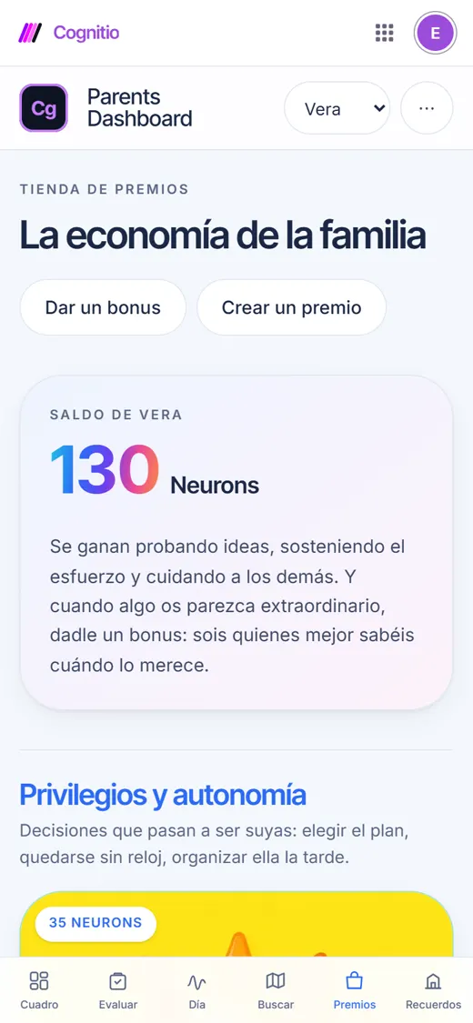 Cognitio recognition: a child's points